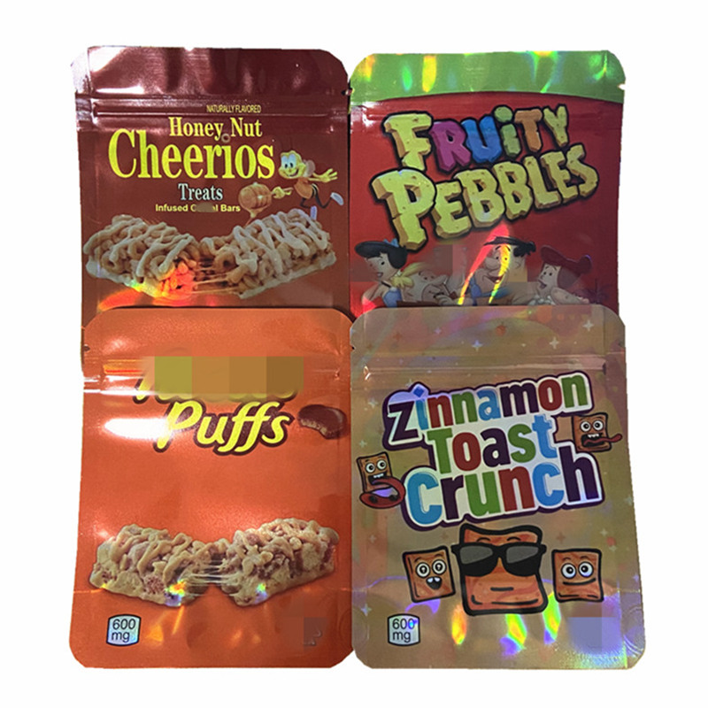 treats bars packaging bags mylar 600mg packages fruity pebbles toast crunch packing empty mylar bag pack edibles