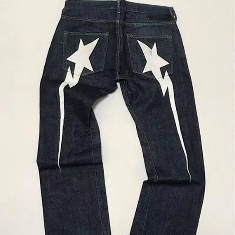 Men's Jeans Y2K Jeans Harajuku Retro Baggy Black Pants Men's Loose Punk Rock Straight Wide Leg Trouser Hip Hop Gothic Streetwear 230827