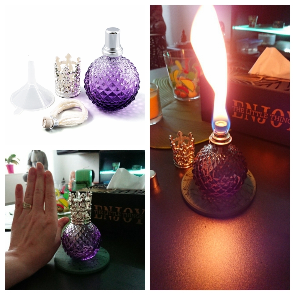 Perfume Bottle 100ml Purple Pineapple Fragrance Diffuser Aromatherapy Oil Tan Lamp Kit 230826