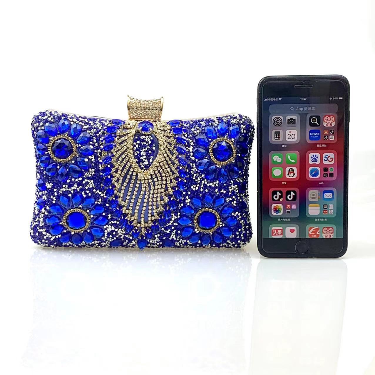 Evening Bags Multicolored Diamond Women Clutch Evening Bags Bridal Crystal Flower Handbags Purses Wedding Party Dinner Bag 230826