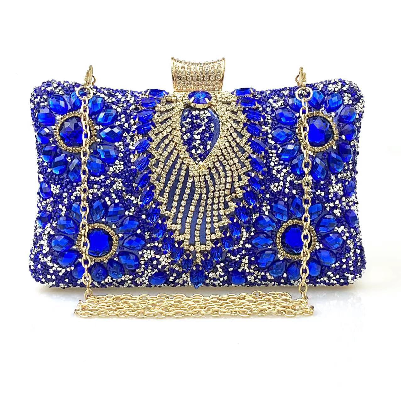 Evening Bags Multicolored Diamond Women Clutch Evening Bags Bridal Crystal Flower Handbags Purses Wedding Party Dinner Bag 230826