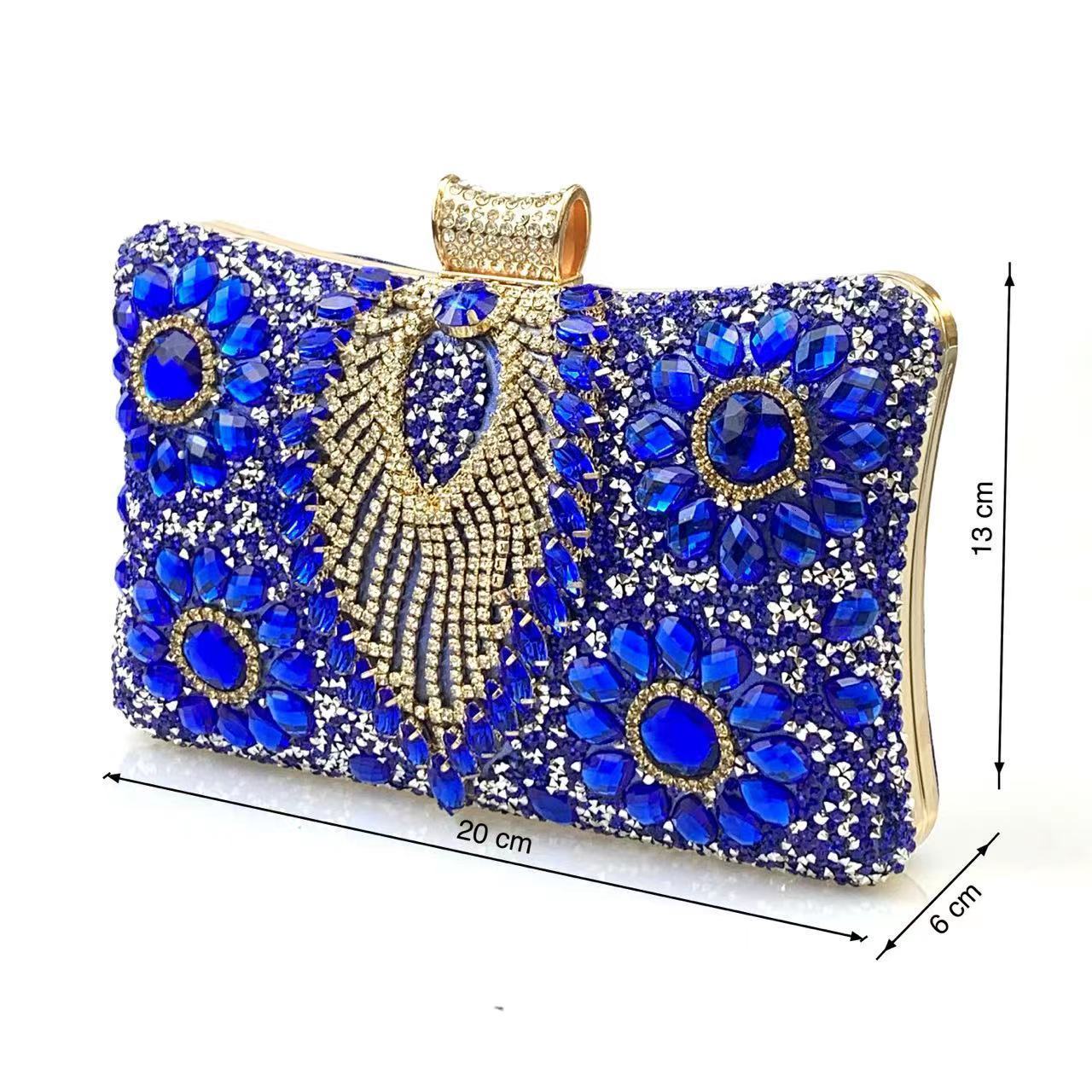 Evening Bags Multicolored Diamond Women Clutch Evening Bags Bridal Crystal Flower Handbags Purses Wedding Party Dinner Bag 230826