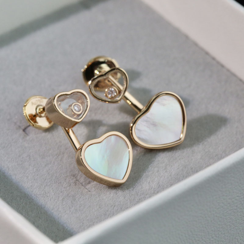 top quality dupe brand sterling sier heart shell dangle earrings for women rose gold plated gift