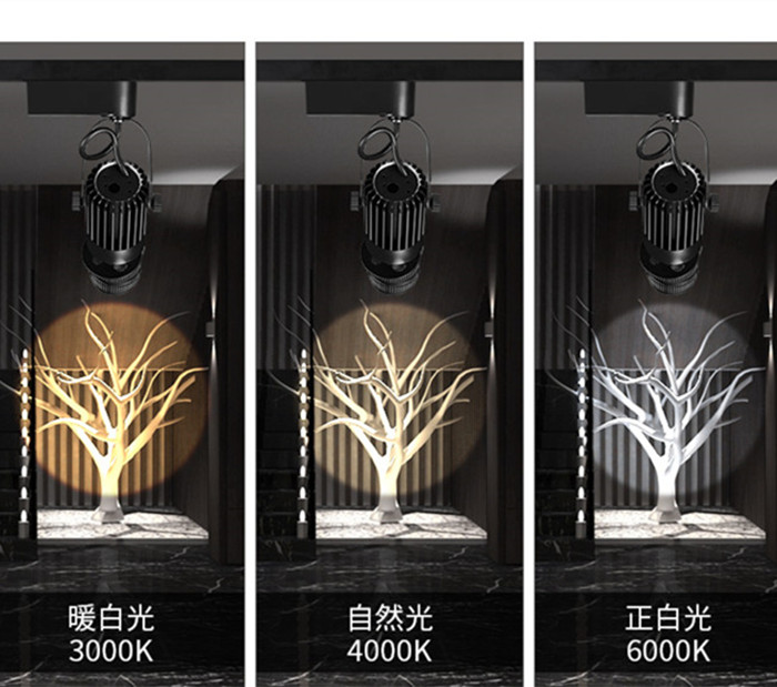 White Shell 3w 7w 10w Cob Spotlights Background LED Track light Lamp KTV Bar Restaurant Cafe Museum Zoom Light Lighting D2.0