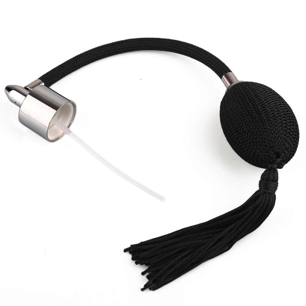 Perfume Bottle Vintage Crystal Perfume Bottle 80ml Black Long Bulb Spray Atomizer Lady Women Gift Refill Perfume Empty Bottles Travel Wholesale 230826