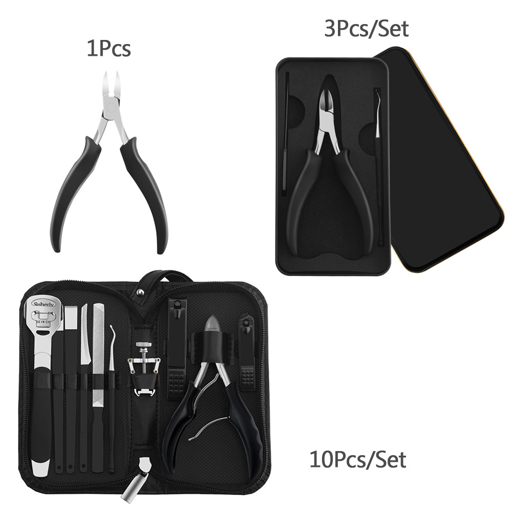 Foot Care 10PCS Pedicure Tools Professional Kit Ingrown Toenail Removal Clippers Toe Nail File Lifter Treatment 230826