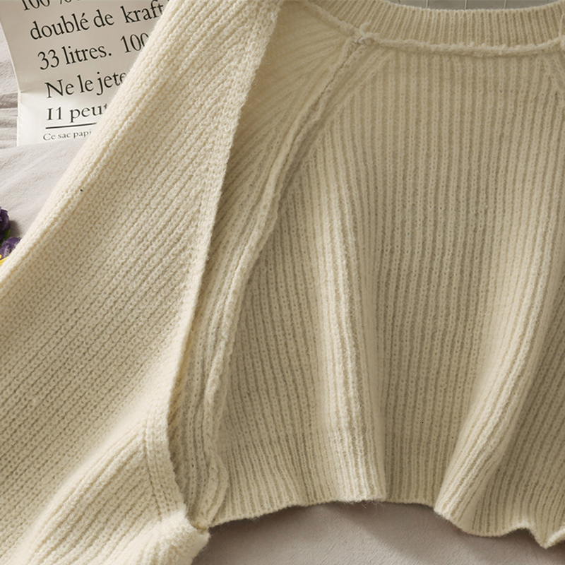 Womens Knits Tees Shrugs Women Sexy Solid Autumn Irregular Knitwear Loose Allmatch Crop Tops Female Bolero Sweaters Chic High Street Soft 230826