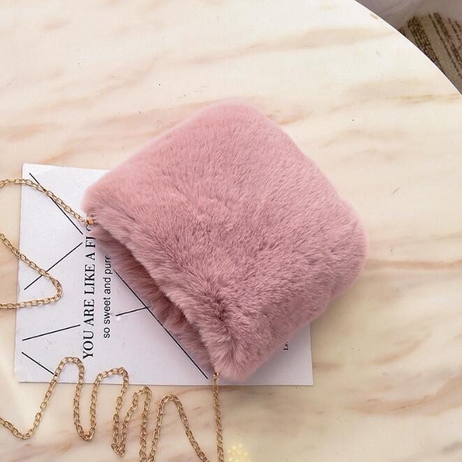 Evening Bags Trendy plush chain single shoulder messenger small square bag female bag fashion 230826