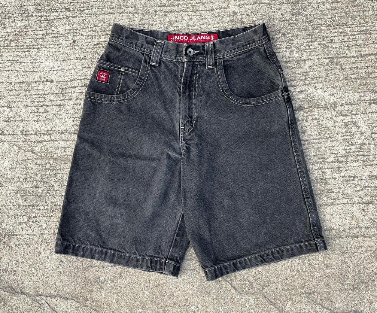 Men's Shorts JNCO Shorts Y2K Hip Hop Graphic Print Baggy Denim Gym Shorts Men's Women's Summer Harajuku Gothic Men Shorts 230826 - view 6
