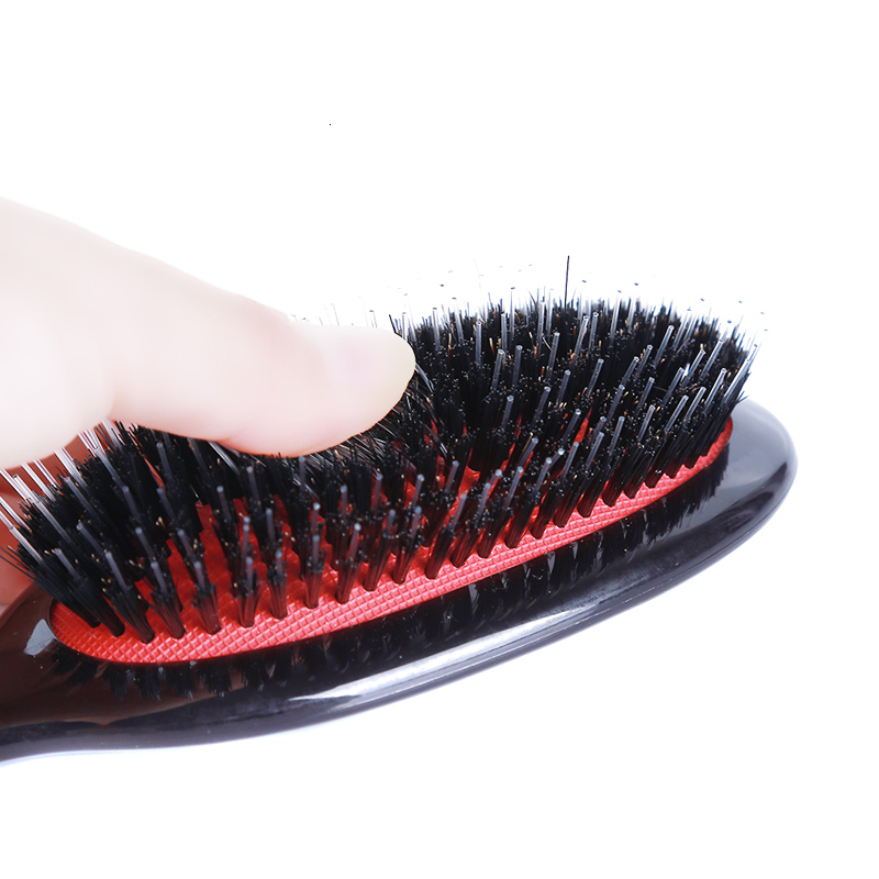 Hair Brushes 1PC Oval Boar Bristle Nylon Comb Mini Antistatic Scalp Massage Hairbrush Salon Brush Styg Tool 230826
