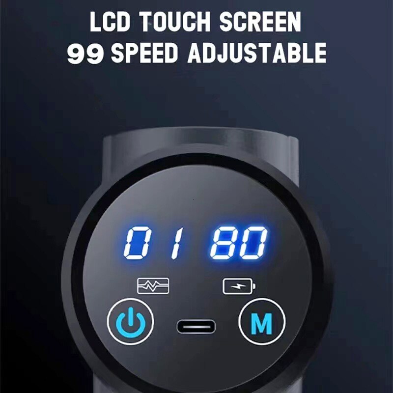 Full Body Massager Fascial Massage Gun Muscle Relaxation Vibration Machine Neck Back Leg Compression Massager Portable Fitness Device 230826