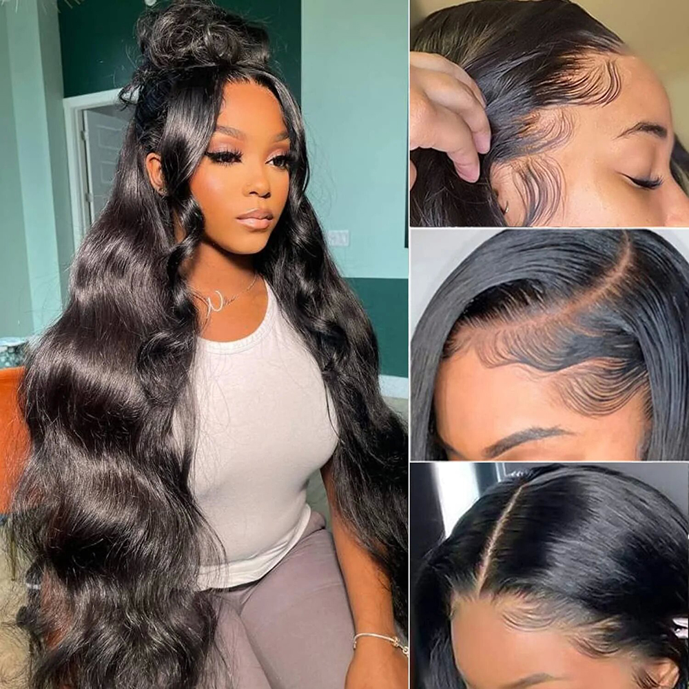 30 40 Inch Body Front Full Human Hair For Women Pre Plucked 13X4 13X6 Hd 360 Loose Wave Lace Frontal Wig