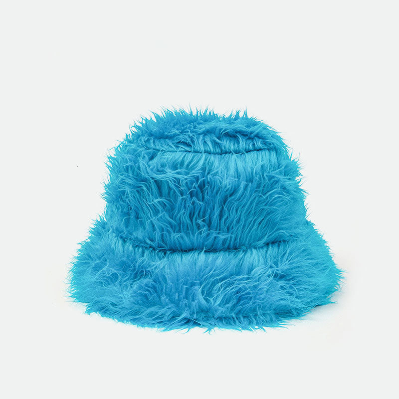 Wide Brim Hats Bucket Hats Winter Faux Rabbit Fur Bucket Hat Woman Outdoor Autumn Fisherman Cap Unisex Solid Color Panama Hat Girl Boy Warm Bob 230826