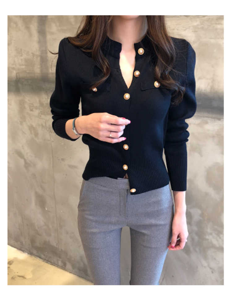 New fashion womens autumn o-neck long sleeve knitted single breasted sweater cardigan SMLXL