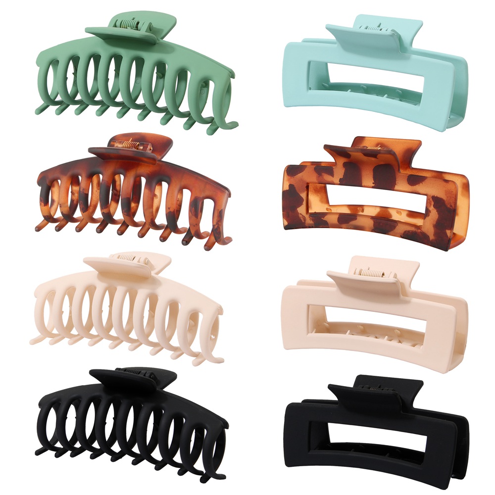 Hair Clips for Women 4.3 Inch Large Hair Claw Clips Girl Thin Thick Curly Hair Big Matte Banana Clips Strong Hold Jaw Clips Neutral Colors 2492