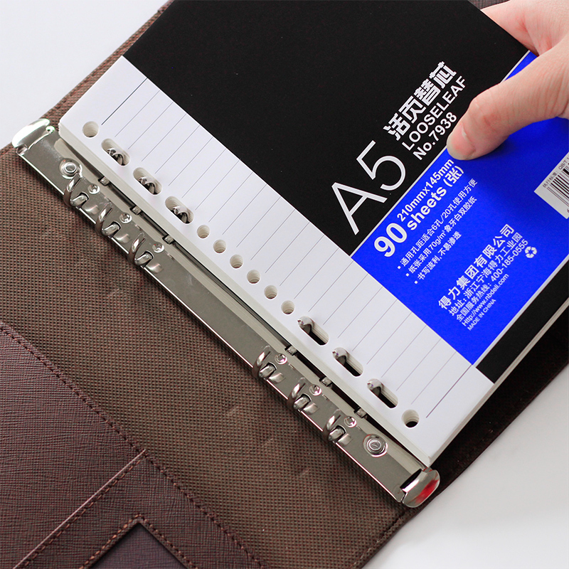Notepads Brown Planner Black Portable Notebook Loose-leaf Detachable Buckle Ring Thick A5 Business Notebook Stationery Office A6 Workbook 230826
