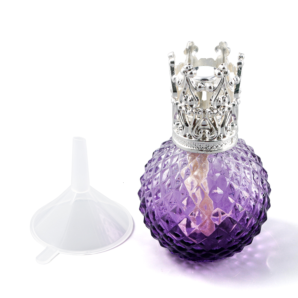 Perfume Bottle 100ml Purple Pineapple Fragrance Diffuser Aromatherapy Oil Tan Lamp Kit 230826