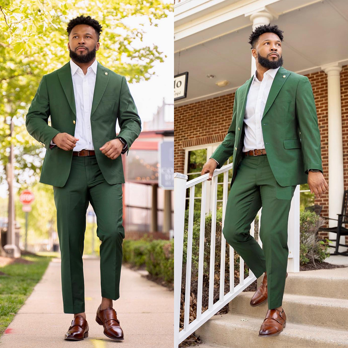 Green 2 Pieces Wedding Tuxedos Peaked Lapel Single Breasted Pockets Customize Coat Pants with Zipper Fashion Formal Prom Party Tailored Exquisite