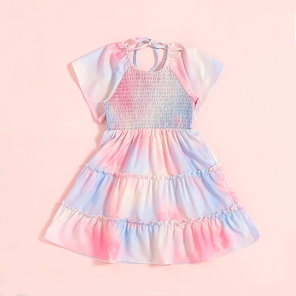 Family Matching Outfits Summer Spring Colorful Mother and me Dress Daddy Son T shirt Look Holdiday Clothes 230826