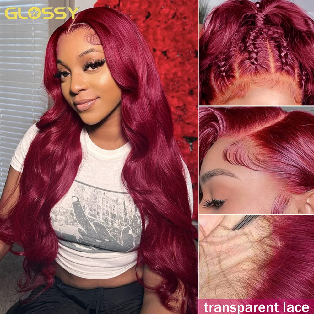 250% Body Wave Bury 13X6 Hd Frontal Human Hair Wig For Women Glueless 99J Lace Front Brazilian Wigs On Sale Clearance
