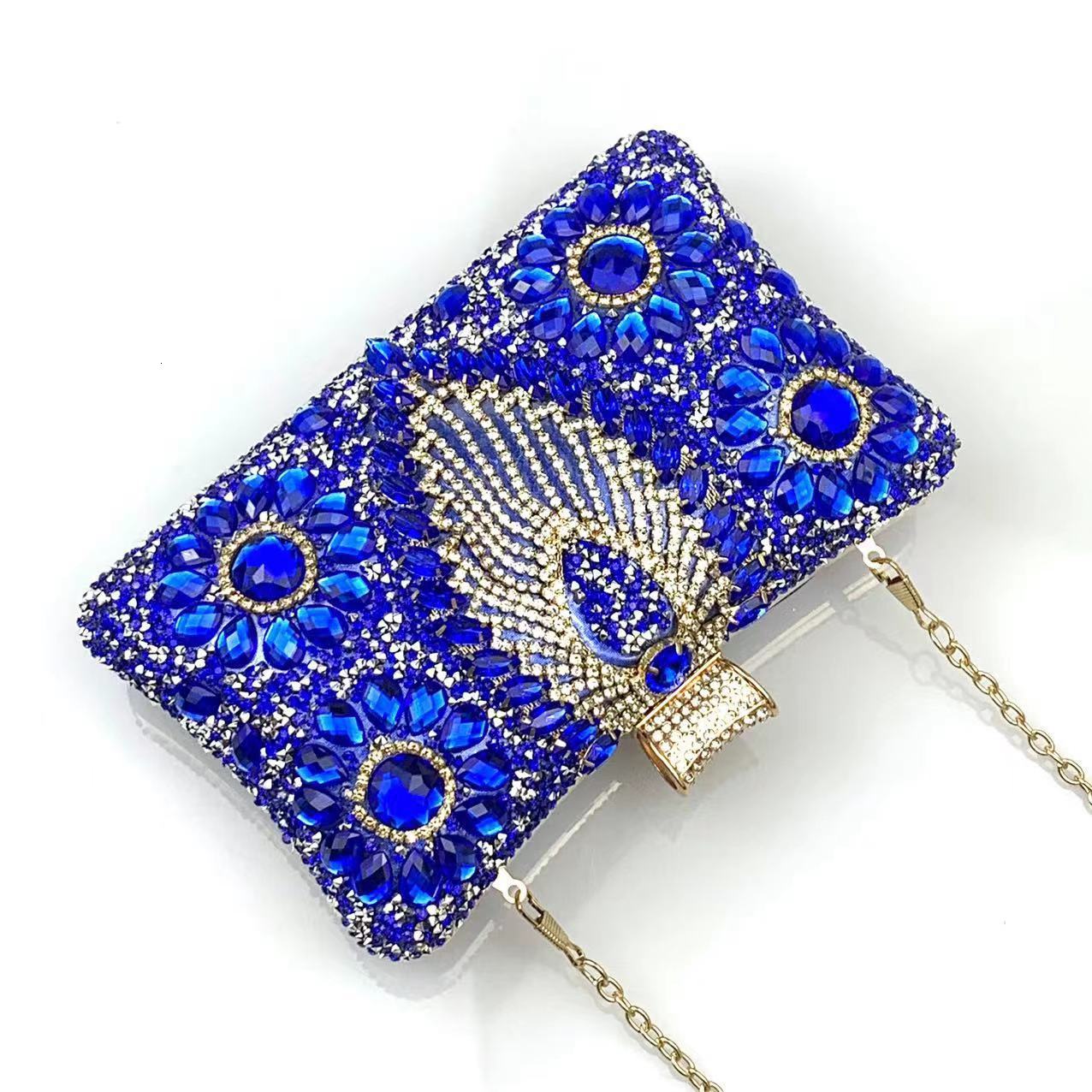 Evening Bags Multicolored Diamond Women Clutch Evening Bags Bridal Crystal Flower Handbags Purses Wedding Party Dinner Bag 230826