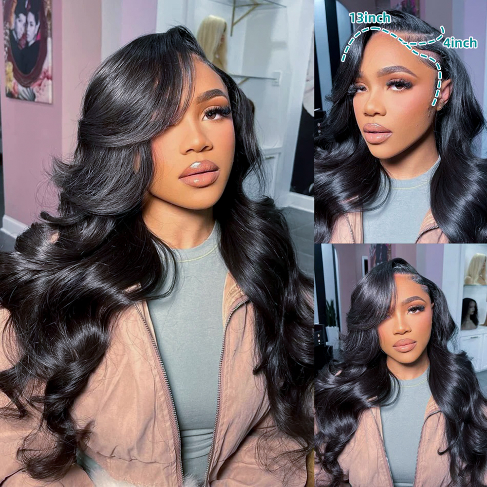 30 40 Inch Body Front Full Human Hair For Women Pre Plucked 13X4 13X6 Hd 360 Loose Wave Lace Frontal Wig