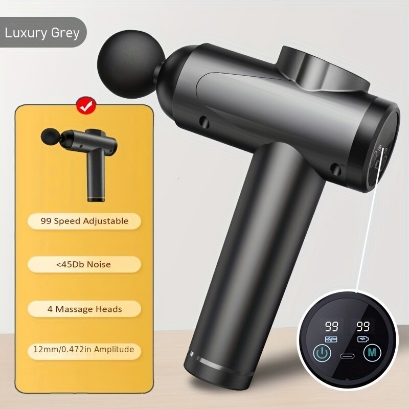 Full Body Massager Fascial Massage Gun Muscle Relaxation Vibration Machine Neck Back Leg Compression Massager Portable Fitness Device 230826
