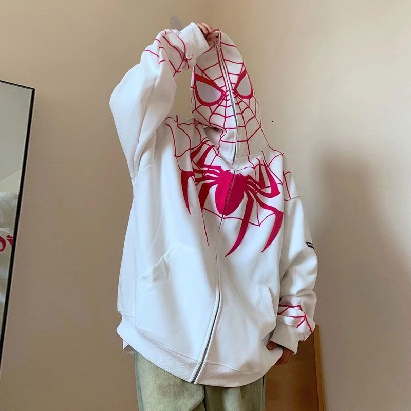 Men's Hoodies Sweatshirts Oversize Hoodie Spider Clothing Zip Up Hoodies Lover Streetwear Hip Hop Anime Graphic Sweater Y2k Sweatshirt Hombres 23