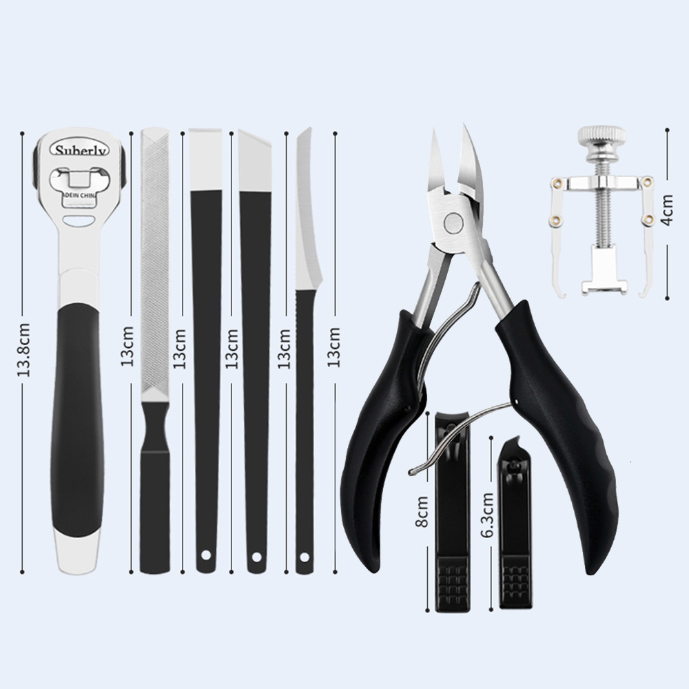 Foot Care 10PCS Pedicure Tools Professional Kit Ingrown Toenail Removal Clippers Toe Nail File Lifter Treatment 230826