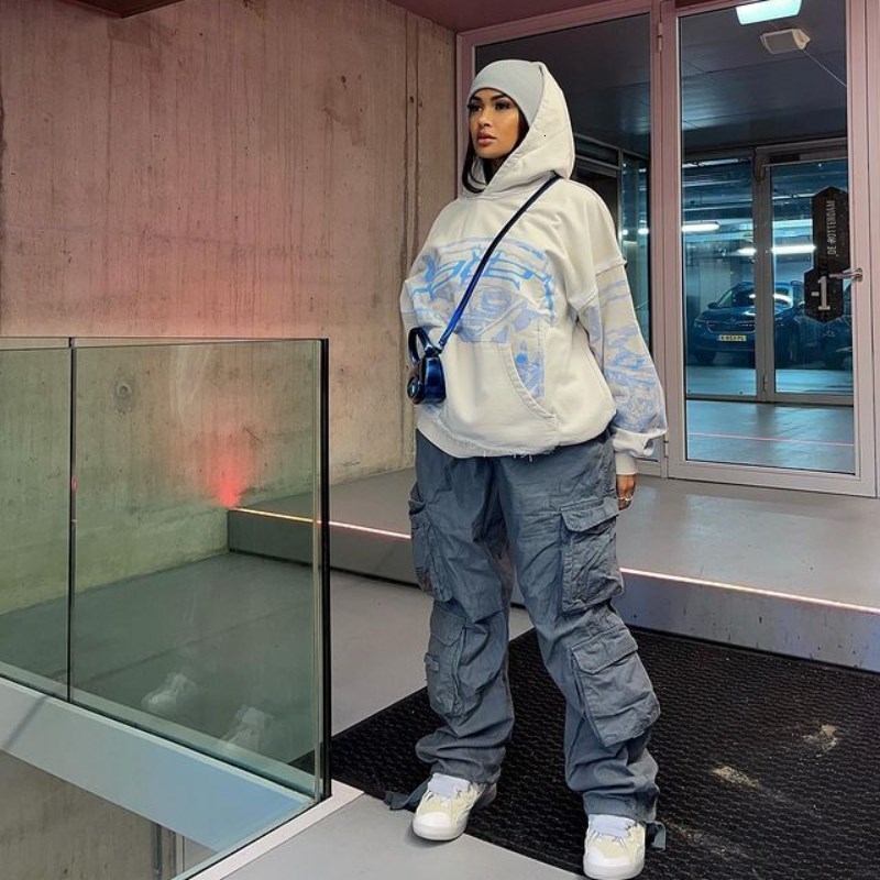 Men's Hoodies Sweatshirts Y2K Sweatshirt Korean Aesthetic Fairycore Long Sleeve Hoodie Fashion High Street Casual Pullover Men Clothing Women Jac