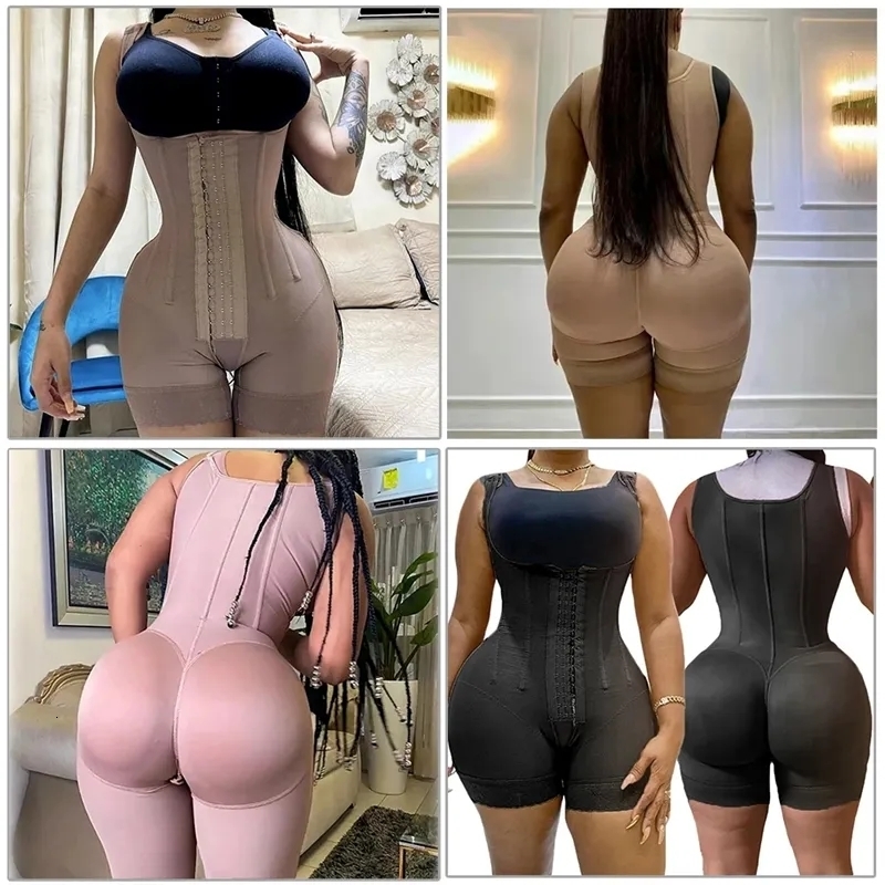Women's Shapers High Compression Body Shapewear Women Fajas Colombianas Corrective Girdle Tummy Control Post Liposuction BBL Slimming Waist Belt 