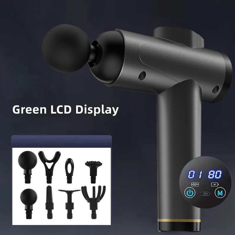 Full Body Massager Fascial Massage Gun Muscle Relaxation Vibration Machine Neck Back Leg Compression Massager Portable Fitness Device 230826