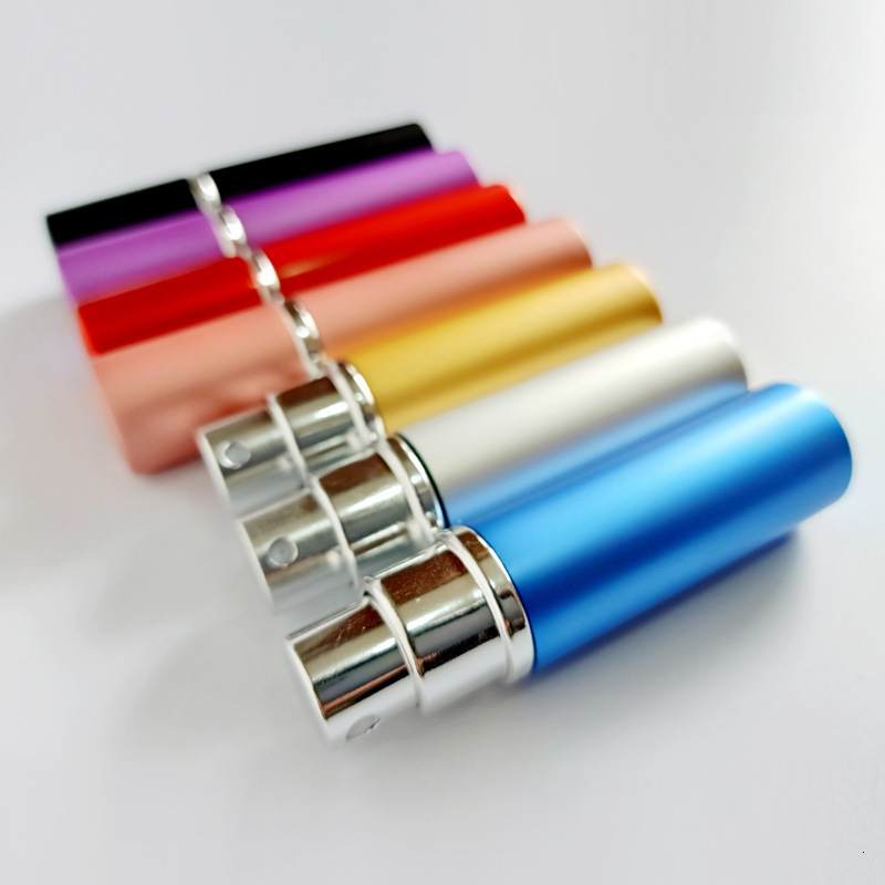 Perfume Bottle 5102050pcs 5ml Mini Portable Refillable Perfume Bottle Aluminum Spray Atomizer Empty Metal Parfume Atomizer Bottle for Travel 230826