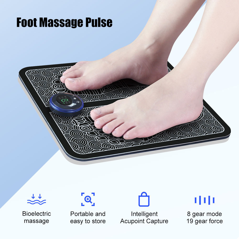 Foot Massager EMS Foot Mat with Controller Electrical Muscle Stimulation Massage Electric Neck Massager Electronic Acupuncture Energy Pen 230826