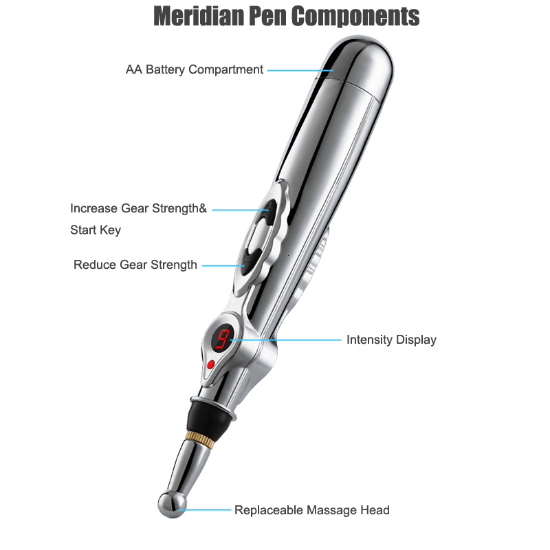 Full Body Massager 35 Heads Electronic Acupuncture Pen Smart Pulse Meridian Energy Massage Pen Pain Relief Therapy Back Neck Face Beauty Roller 230826