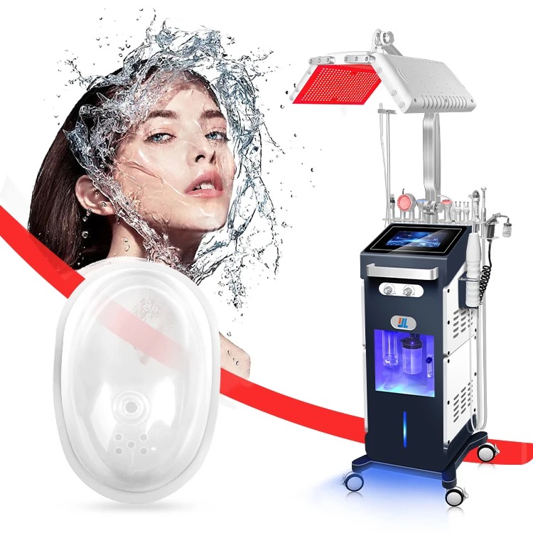 new design 14 in 1 water oxygen jet aqua peel facial machine with photon led light therapy