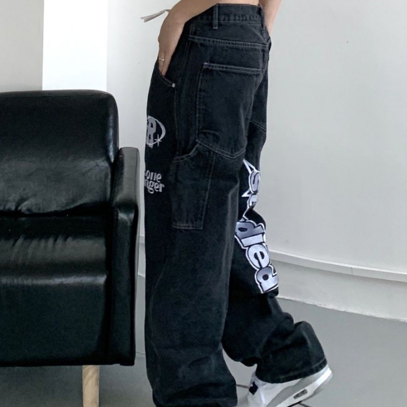 Men's Jeans Baggy Straight Mens Cowboy Pants Retro Trend Trousers Hip Hop Jeans for Men Grunge Y2k Broken Regular Boot Cut Summer Buggy 230827