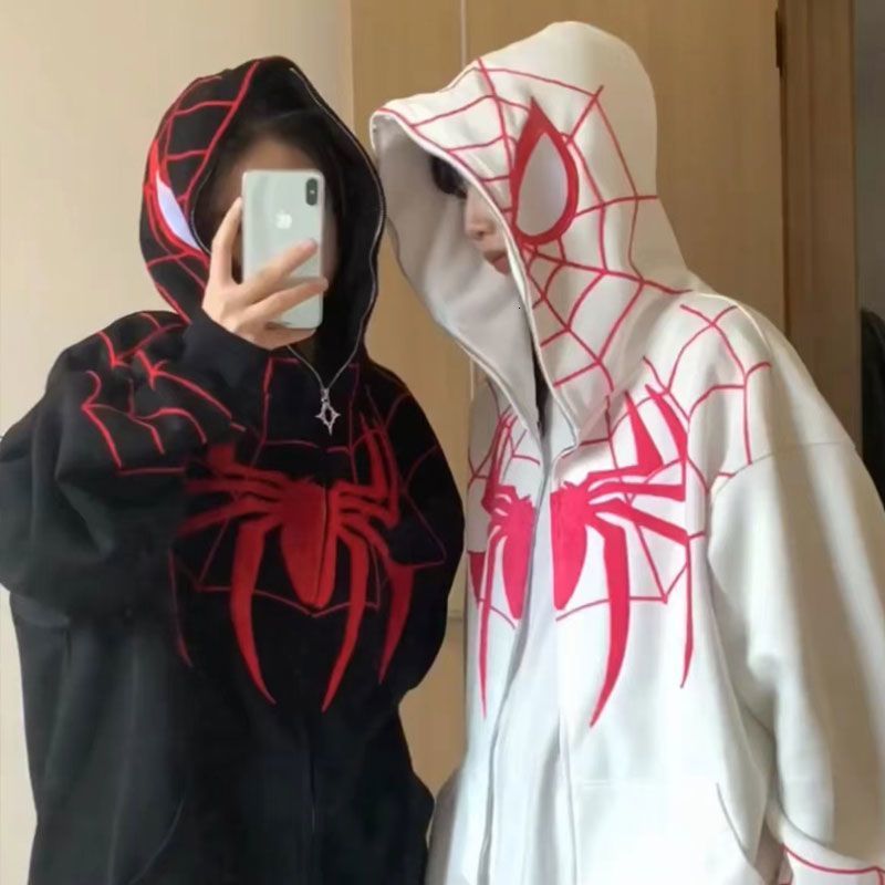 Men's Hoodies Sweatshirts Oversize Hoodie Spider Clothing Zip Up Hoodies Lover Streetwear Hip Hop Anime Graphic Sweater Y2k Sweatshirt Hombres 23