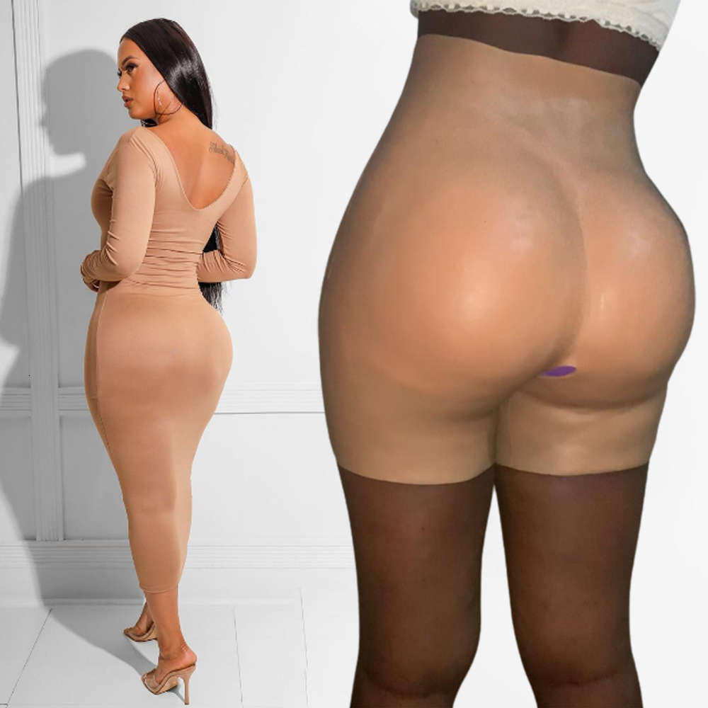 Breast Form High Waist Silicone 1.2Cm Big Buttocks Enhancing Pants Booty Lifting Shapewear African Woman'S Curvier Figure Shaper Outfits 230826