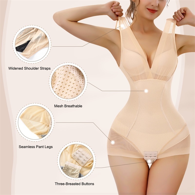 Waist Tummy Shaper Flarixa Sexy Mesh Shapewear Women Bodysuit Push Up Bra Redress Tank Top Trainer Tuck BodyShaper Transparent Lingerie 230826
