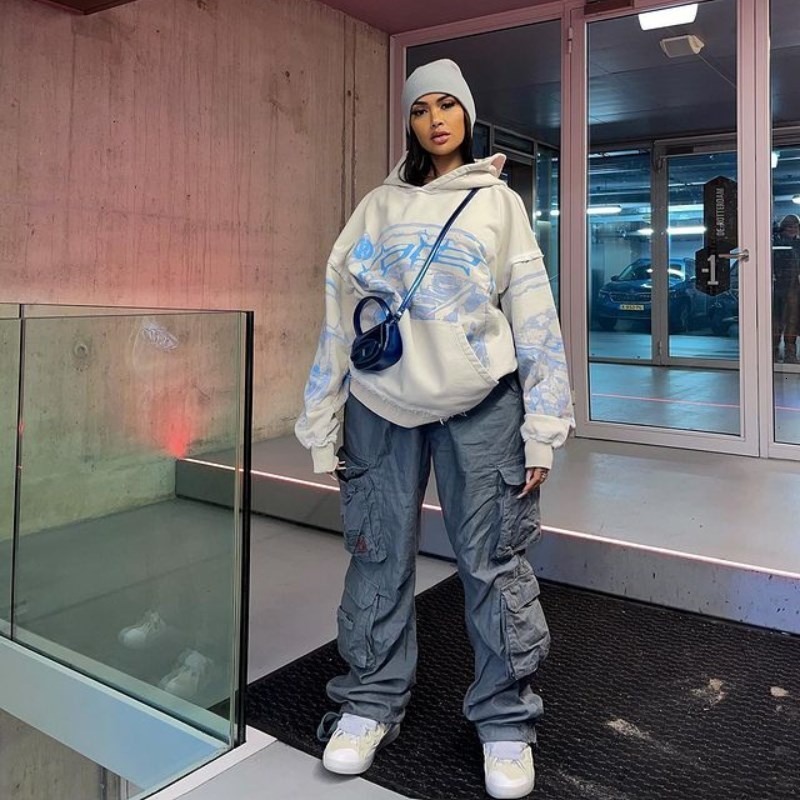 Men's Hoodies Sweatshirts Y2K Sweatshirt Korean Aesthetic Fairycore Long Sleeve Hoodie Fashion High Street Casual Pullover Men Clothing Women Jac