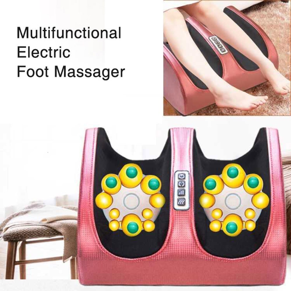 Foot Massager Electric Foot Leg Massager Shiatsu Therapy Infrared Heating Calf Leg Kneading Roller Relax Deep Muscles Pain Relief Foot 230826