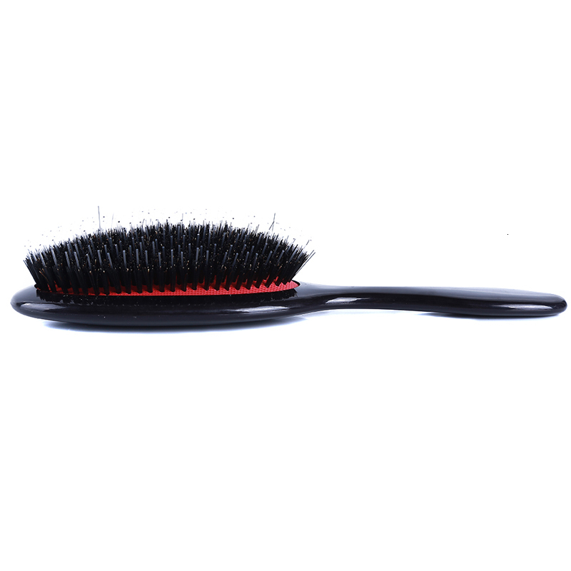 Hair Brushes 1PC Oval Boar Bristle Nylon Comb Mini Antistatic Scalp Massage Hairbrush Salon Brush Styg Tool 230826