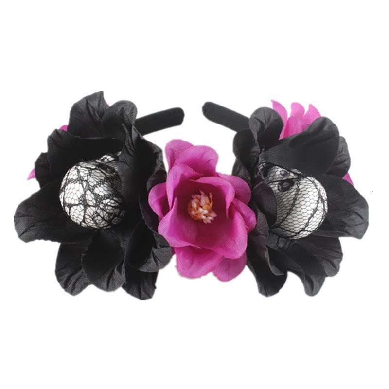 Headbands 1Pcs Halloween Headbands Simulation Flower Head Buckle Halloween Party Festive Headband Foam Skull Horror Headwear Accessories 230826