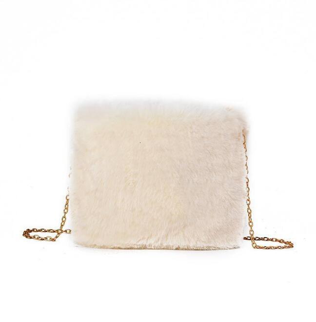 Evening Bags Trendy plush chain single shoulder messenger small square bag female bag fashion 230826