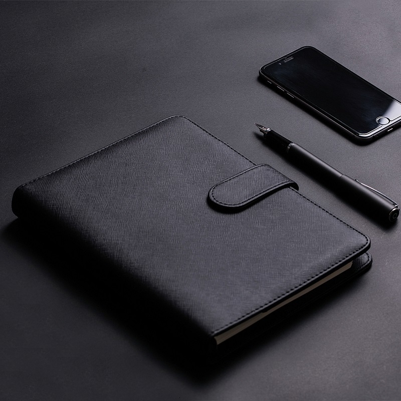 Notepads Brown Planner Black Portable Notebook Loose-leaf Detachable Buckle Ring Thick A5 Business Notebook Stationery Office A6 Workbook 230826