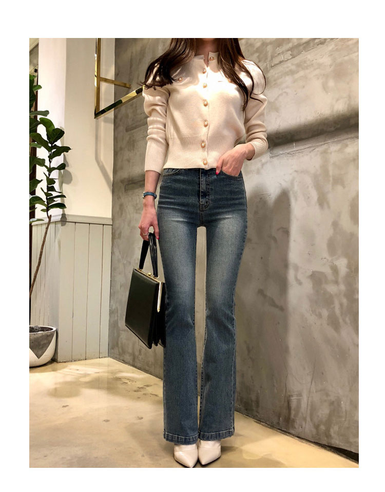 New fashion womens autumn o-neck long sleeve knitted single breasted sweater cardigan SMLXL
