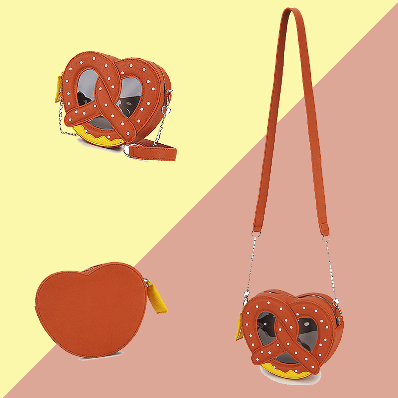 Evening Bags Novel Pretzel Bread Shoulder for Women Small Food Shape Crossbody Bag Cute Purses and Handbags Novelty Clutch 230828 7f92