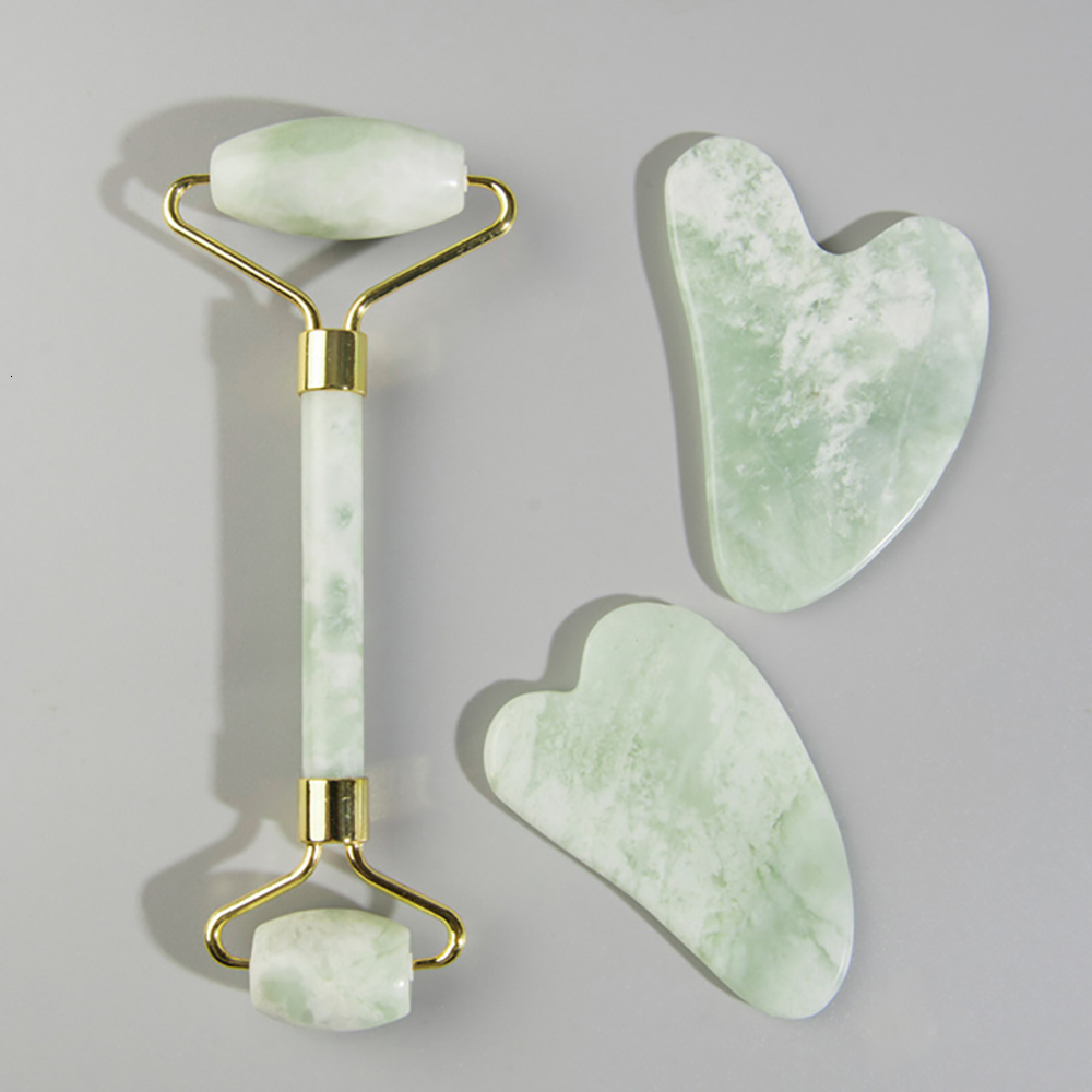 Face Massager Natural Jade Face Roller Gua Sha Scraper Set Masssager for Face Neck Body Skincare Beauty Guasha Massage Tool Slim Lift 230826