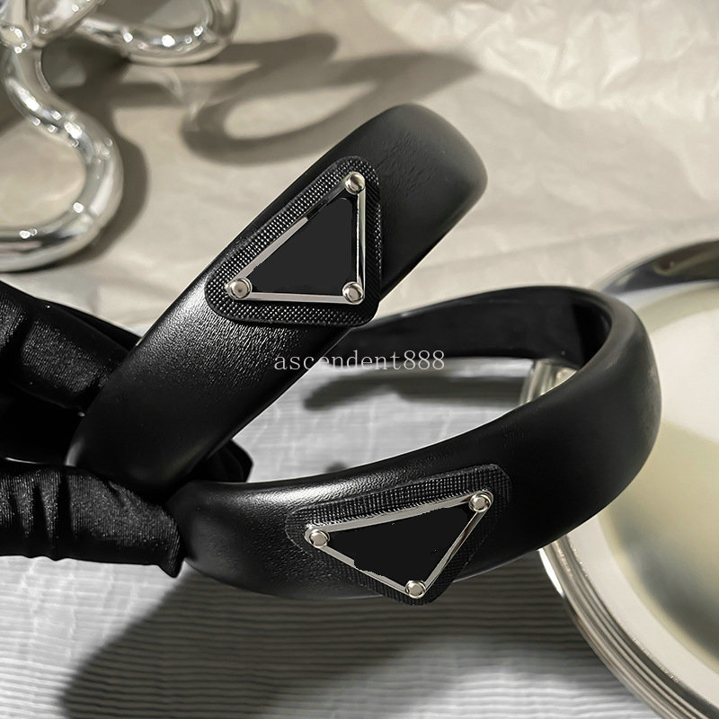 Women Jewelry Designer Headband PU Leather Sponge Padded Hoop Band Bezel Hair Accessories Girls Hairband Free shipping